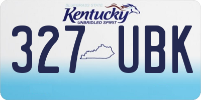 KY license plate 327UBK