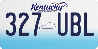 KY license plate 327UBL