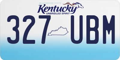 KY license plate 327UBM
