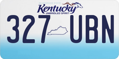 KY license plate 327UBN