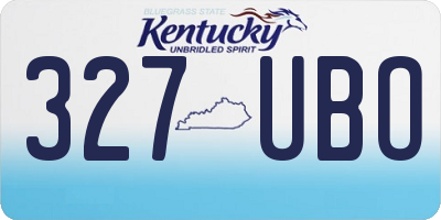 KY license plate 327UBO