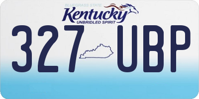 KY license plate 327UBP
