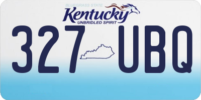 KY license plate 327UBQ