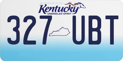KY license plate 327UBT