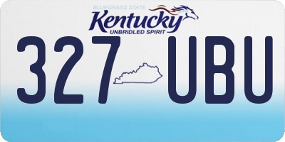 KY license plate 327UBU