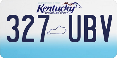 KY license plate 327UBV