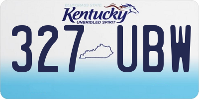 KY license plate 327UBW