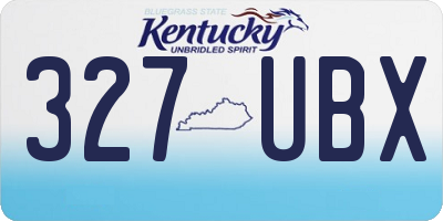KY license plate 327UBX
