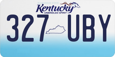 KY license plate 327UBY