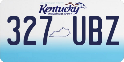 KY license plate 327UBZ
