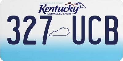 KY license plate 327UCB