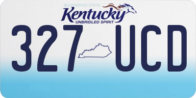 KY license plate 327UCD