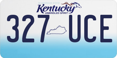KY license plate 327UCE
