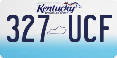 KY license plate 327UCF