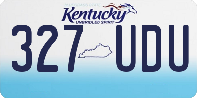 KY license plate 327UDU