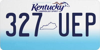 KY license plate 327UEP