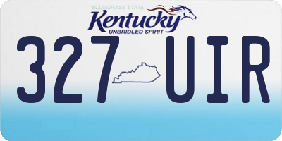 KY license plate 327UIR