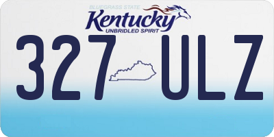 KY license plate 327ULZ