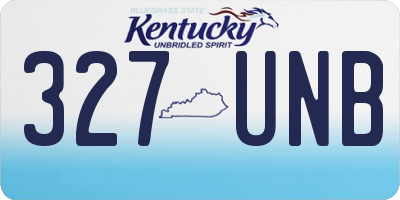 KY license plate 327UNB