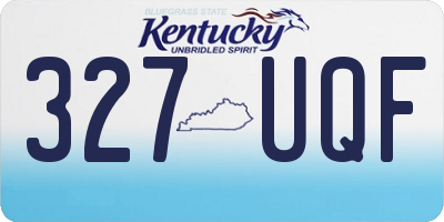 KY license plate 327UQF