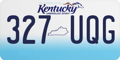 KY license plate 327UQG