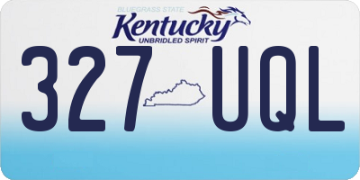 KY license plate 327UQL