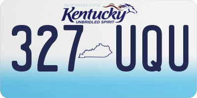 KY license plate 327UQU