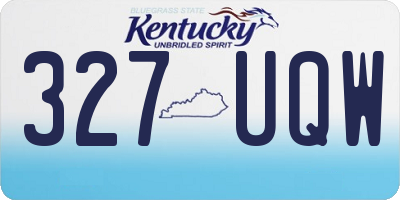 KY license plate 327UQW