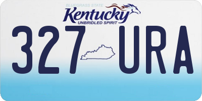 KY license plate 327URA