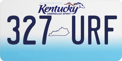KY license plate 327URF