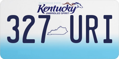 KY license plate 327URI