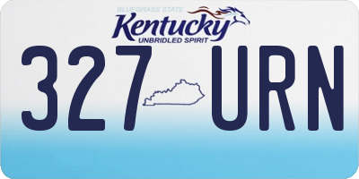 KY license plate 327URN