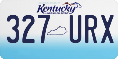 KY license plate 327URX