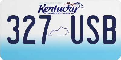 KY license plate 327USB