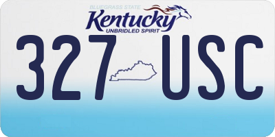 KY license plate 327USC