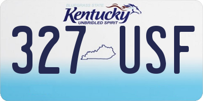 KY license plate 327USF