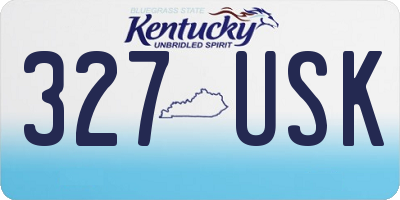 KY license plate 327USK