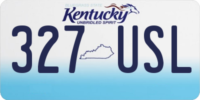 KY license plate 327USL
