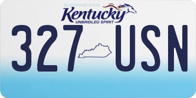 KY license plate 327USN