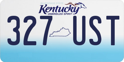 KY license plate 327UST