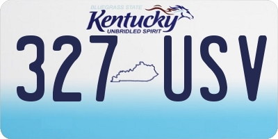 KY license plate 327USV