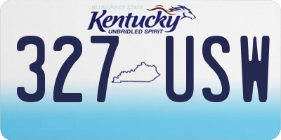 KY license plate 327USW