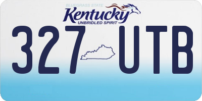 KY license plate 327UTB