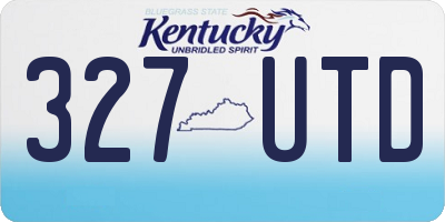 KY license plate 327UTD