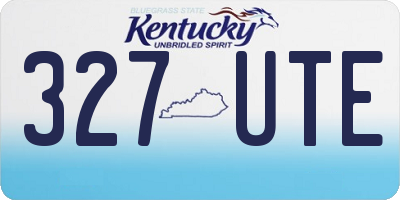 KY license plate 327UTE