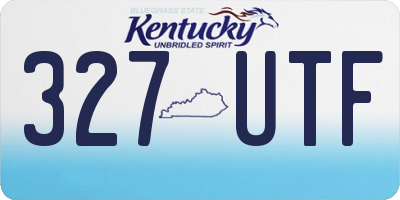 KY license plate 327UTF