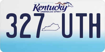 KY license plate 327UTH