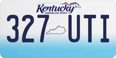 KY license plate 327UTI