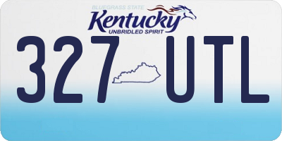 KY license plate 327UTL