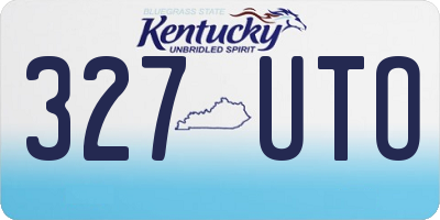 KY license plate 327UTO